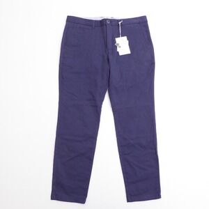 Perk Mens Feel Good Chinos Pants Riverside Blue Slim Fit Stretch Size 36x30